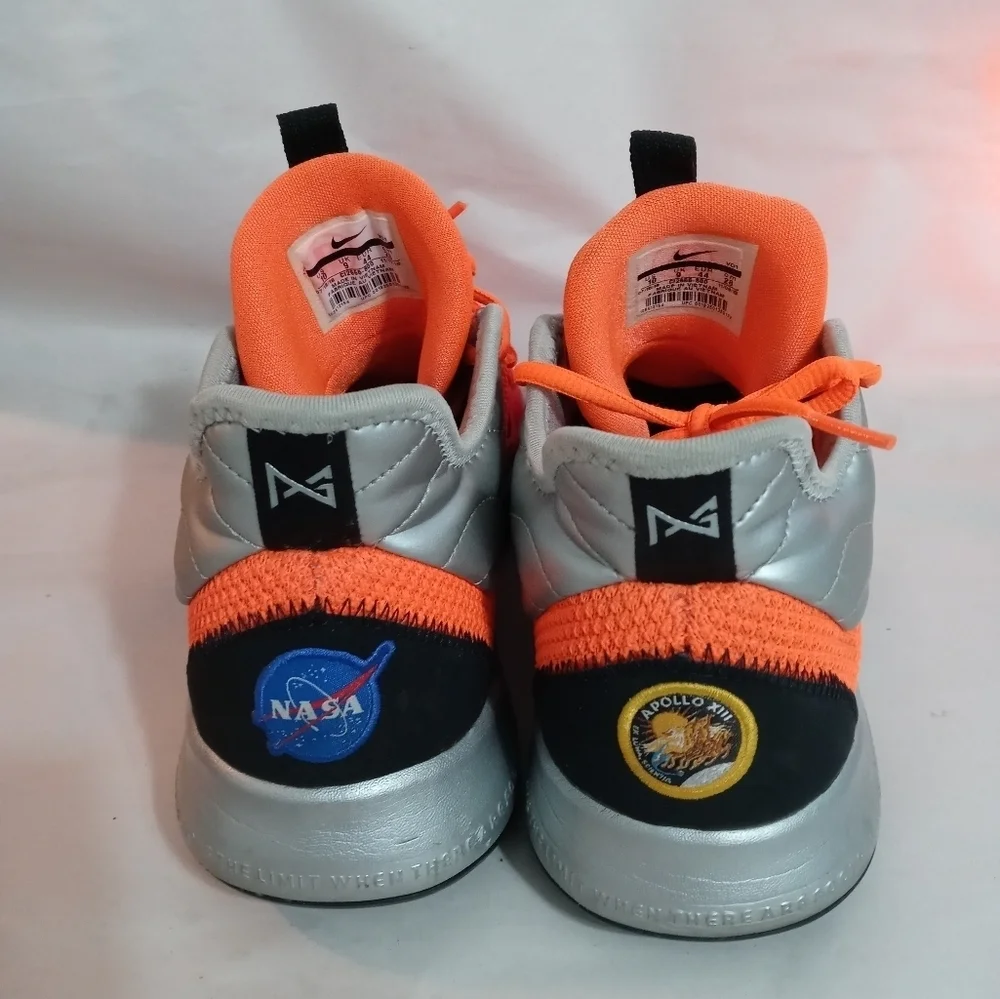 Nike Zoom Paul George 3 Nasa Basketball Orange Silver blue Athletic sneakers M10